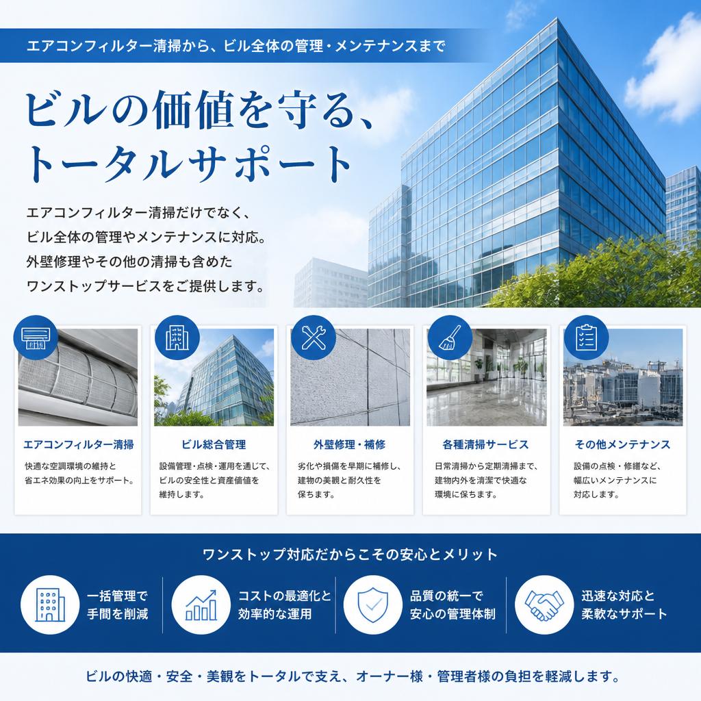 ビル管理におけるトータルサービス