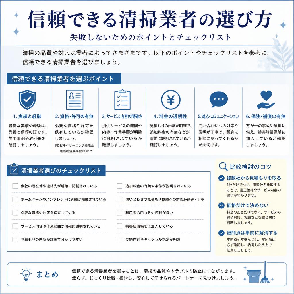2. 清掃業者の選び方