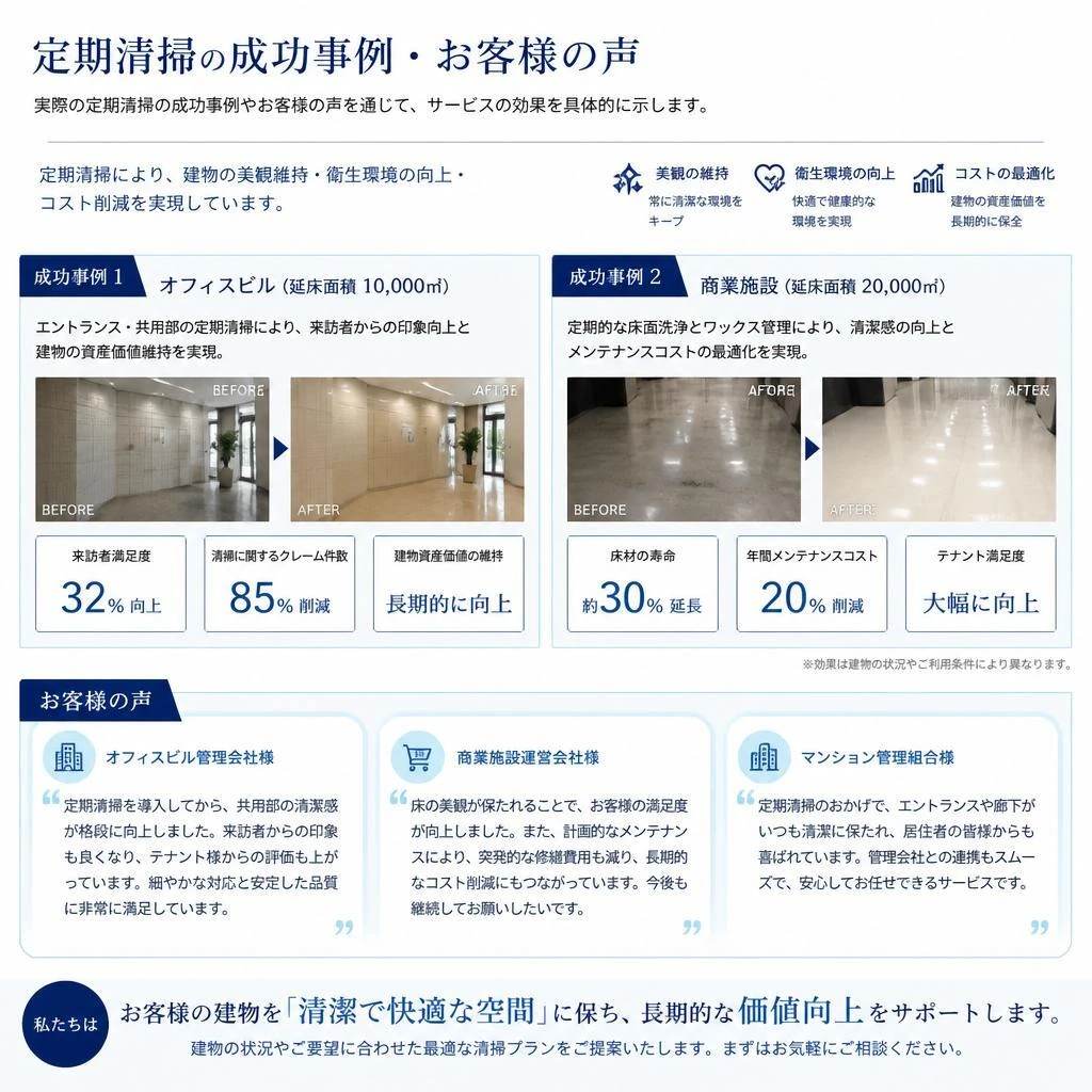 5. 定期清掃の実績と事例