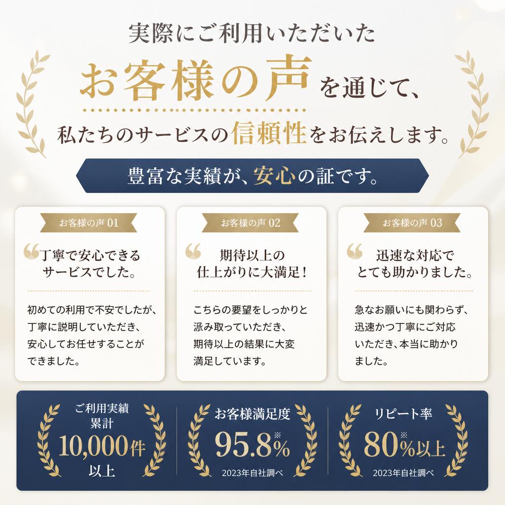 お客様の声と実績