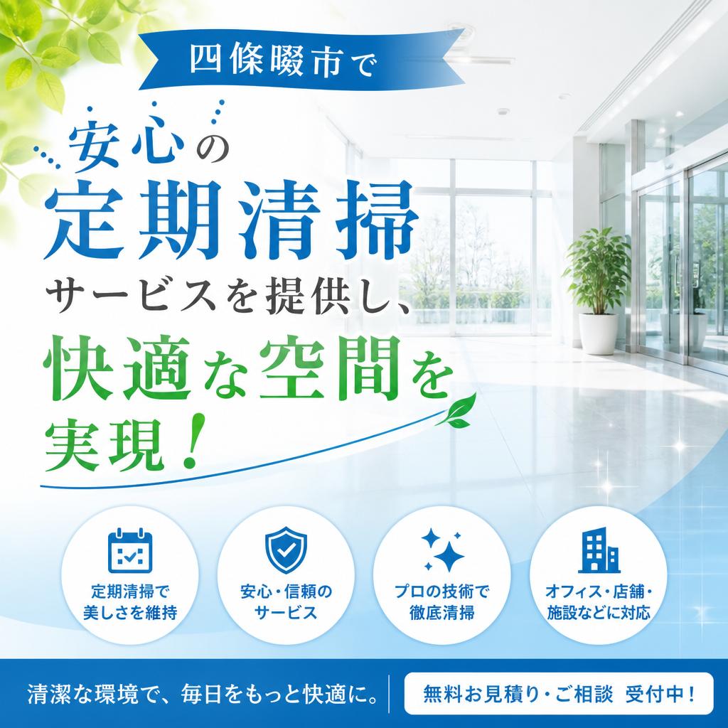 四條畷市で安心の定期清掃サービスを提供し、快適な空間を実現！