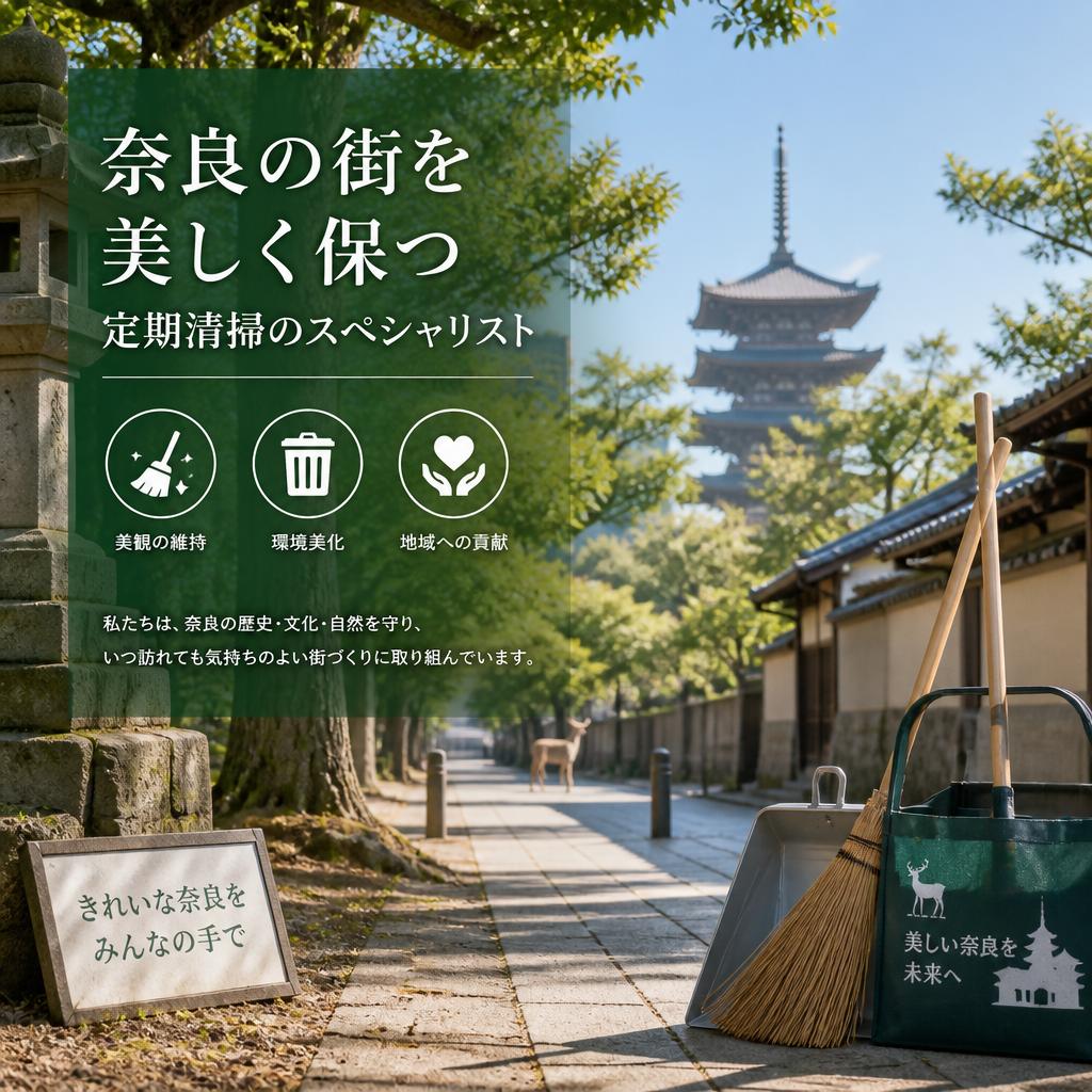 奈良の街を美しく保つ定期清掃のスペシャリスト