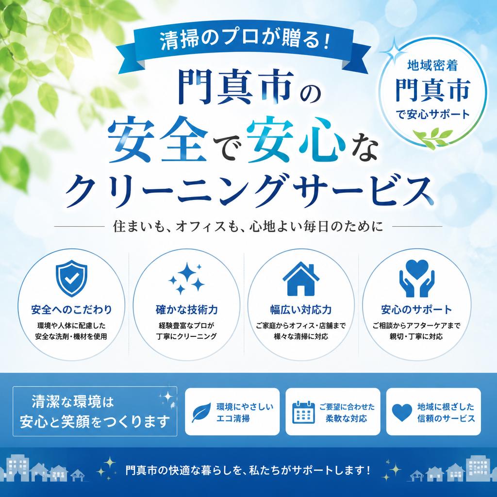 清掃のプロが贈る！門真市の安全で安心なクリーニングサービス