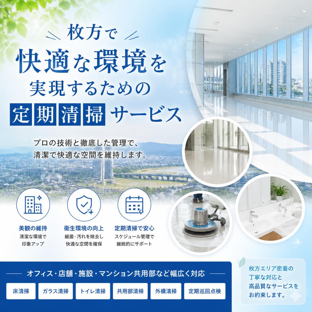 枚方で快適な環境を実現するための定期清掃サービス