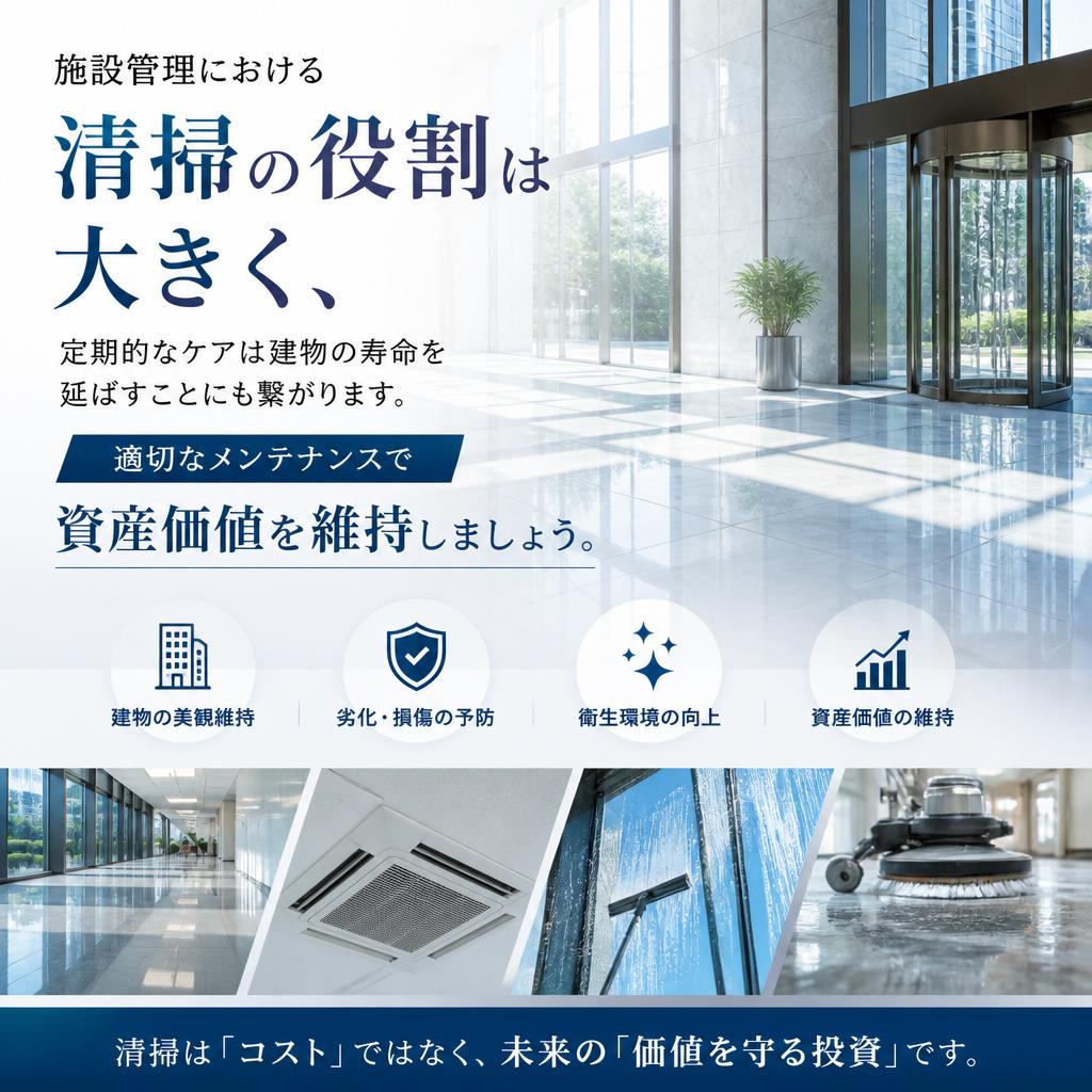 清掃サービスを通じた施設管理の重要性