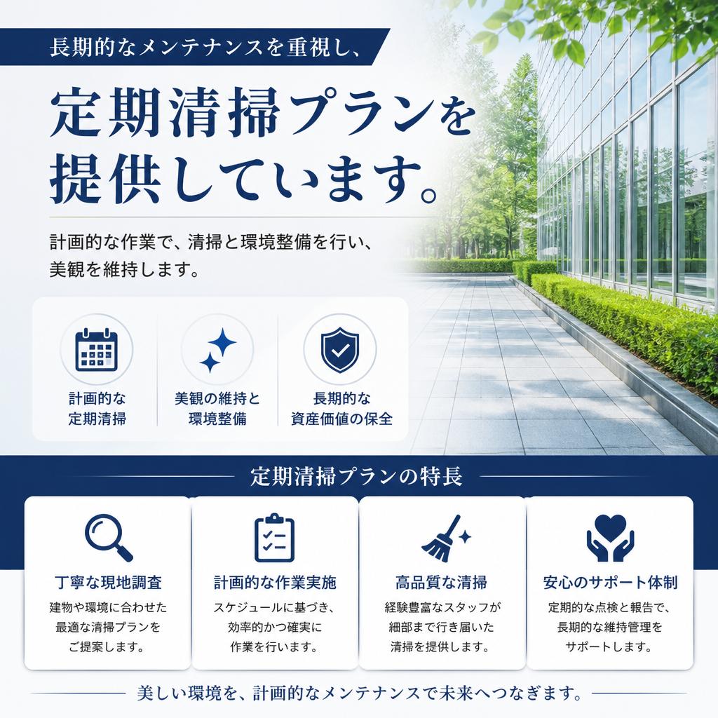 定期清掃で長期的な美観を保持