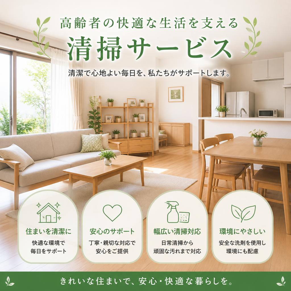高齢者の快適な生活を支える清掃サービス