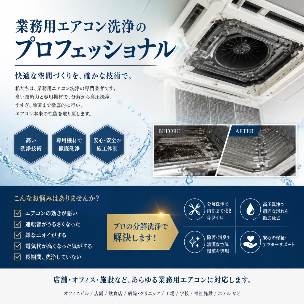 業務用エアコン洗浄のプロフェッショナル