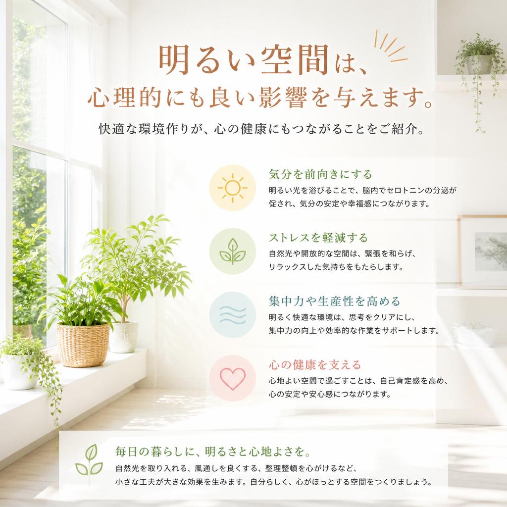 心地よい環境がもたらす心理的効果