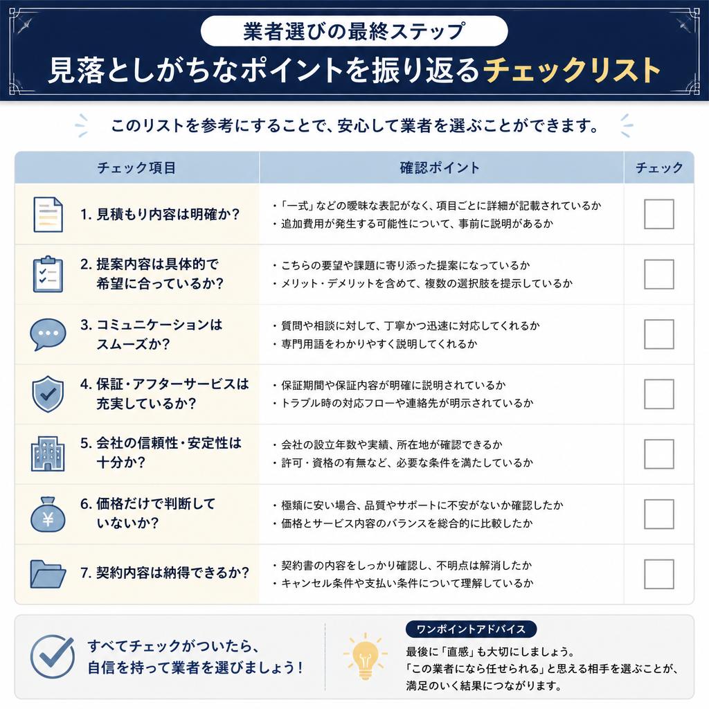 7. 失敗しないための最後のチェックリスト