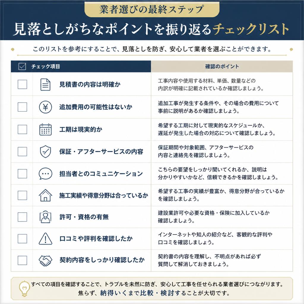 7. 失敗しないための最後のチェックリスト