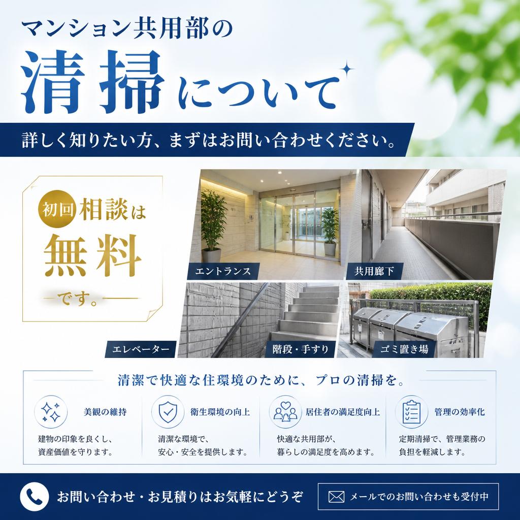 7. お問い合わせ - あなたのマンションも美しく、入居率UPを目指しませんか？