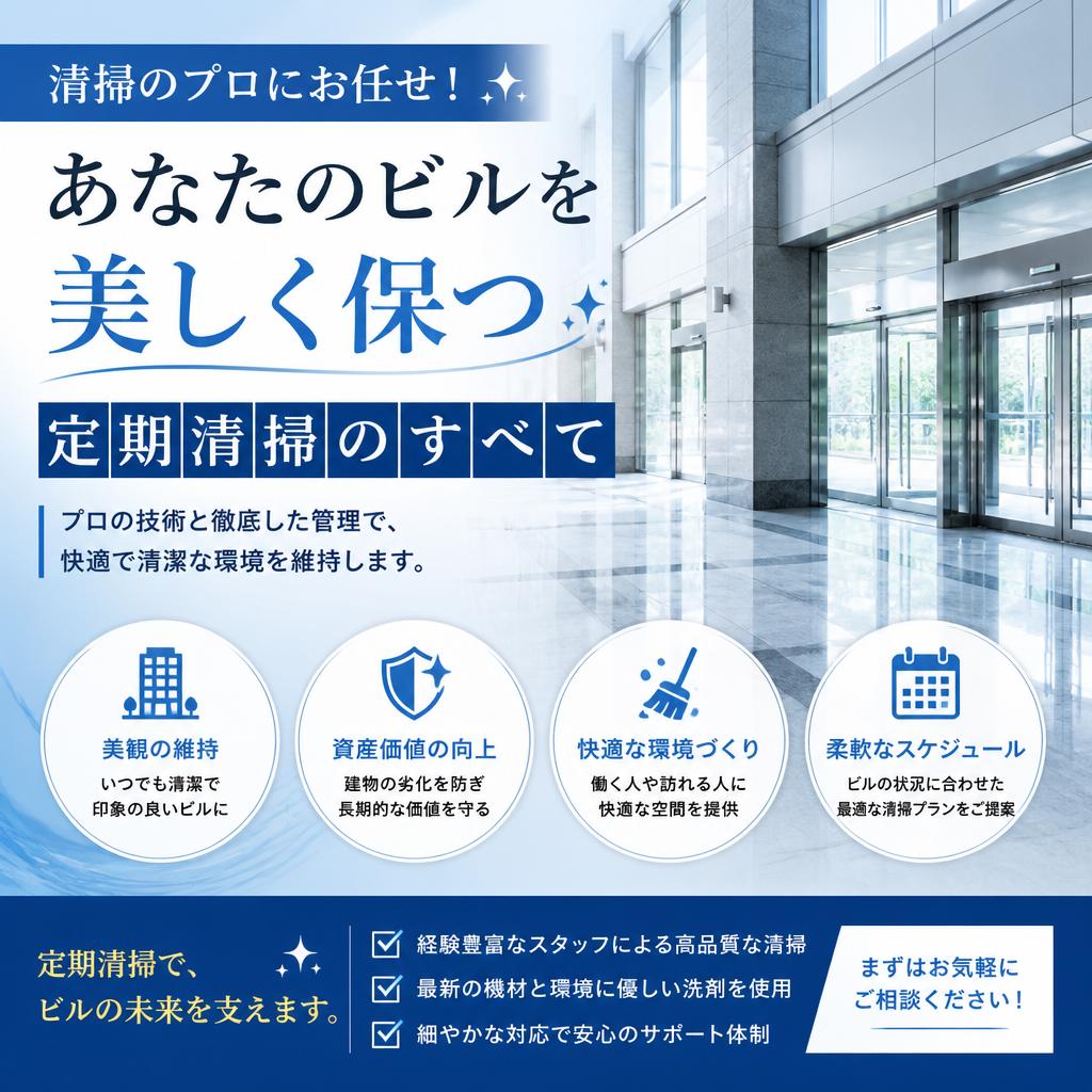 清掃のプロにお任せ！あなたのビルを美しく保つ定期清掃のすべて
