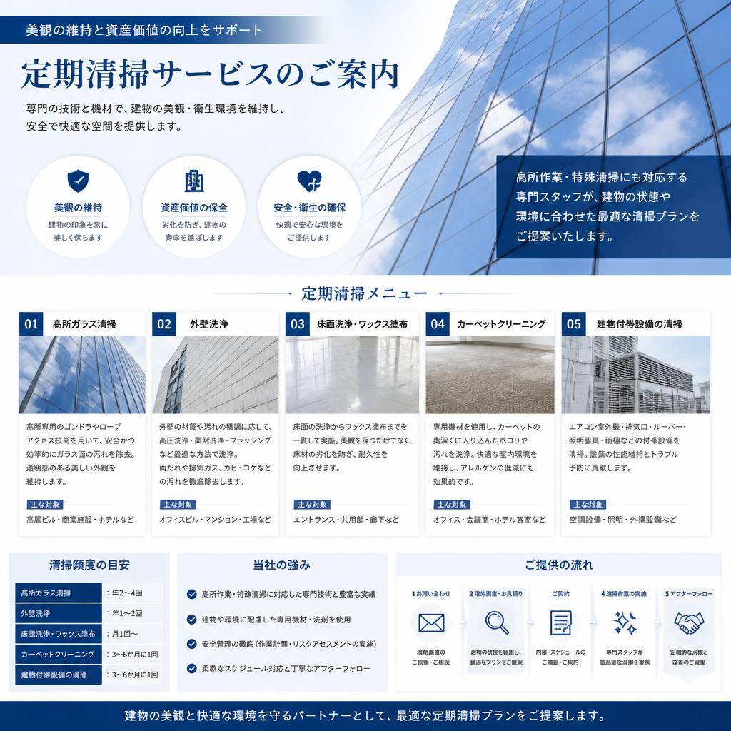 2. 当社の定期清掃サービス