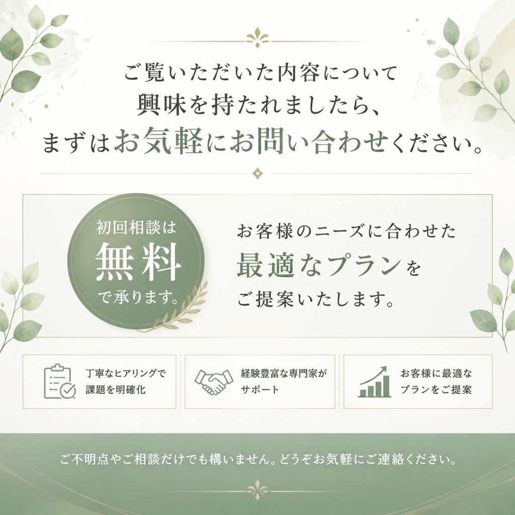 今すぐお問い合わせを！