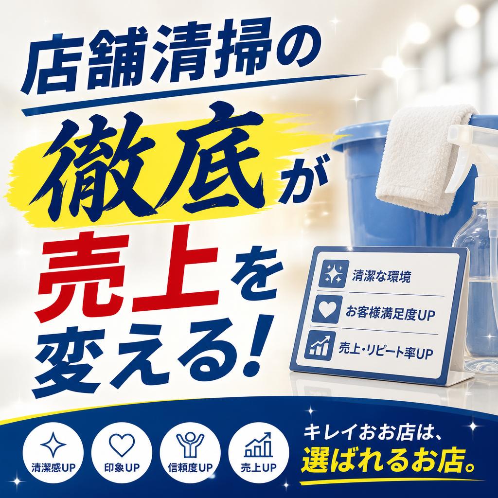 店舗清掃の徹底が売上を変える！