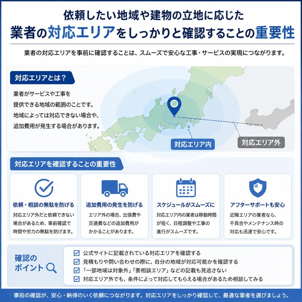 対応エリアの確認