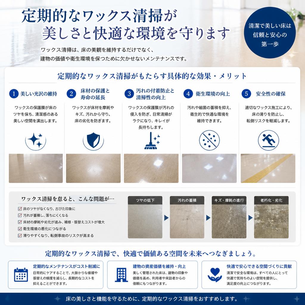 ワックス清掃の効果とメリット