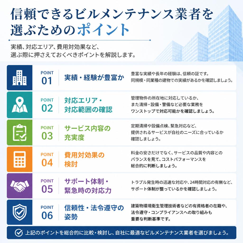 業者選びのポイント