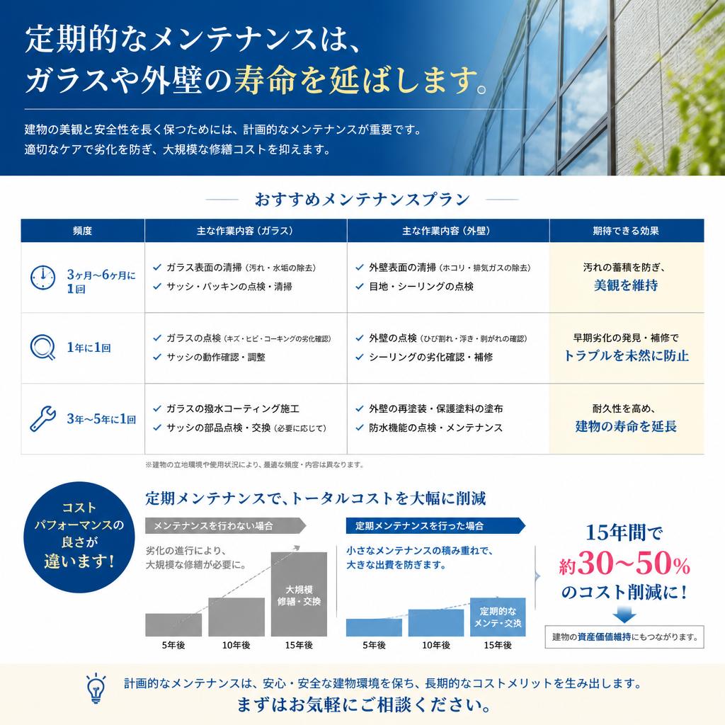 定期メンテナンスで長寿命を実現