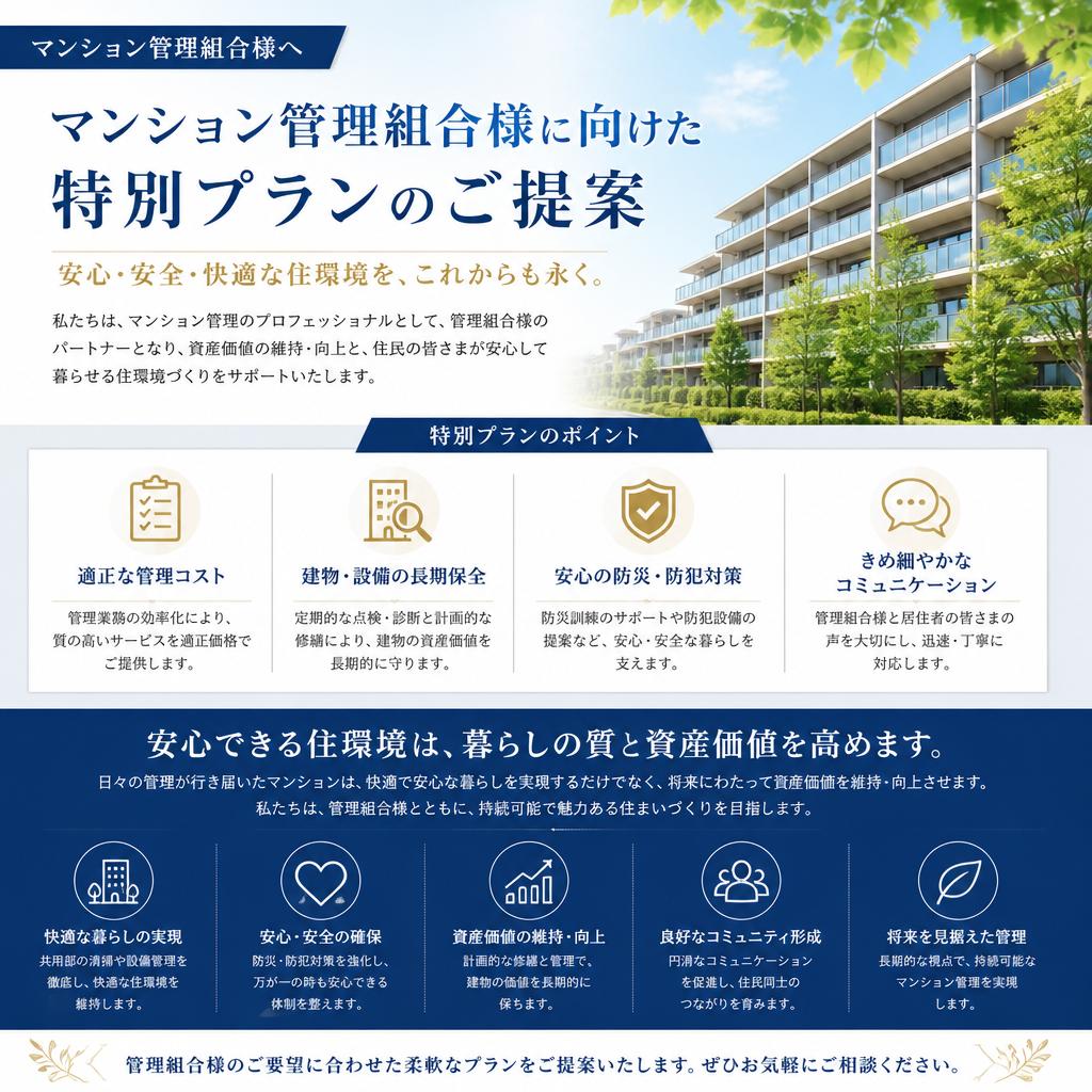 マンション管理組合様向けのサービス