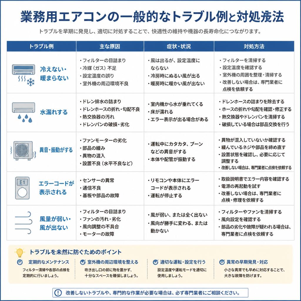 よくあるトラブルとその対処法