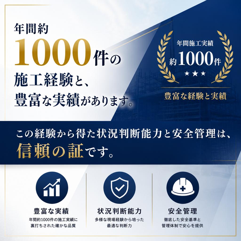 安心の実績と信頼