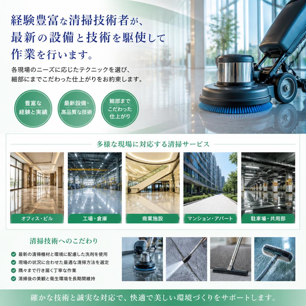 清掃技術者のこだわり