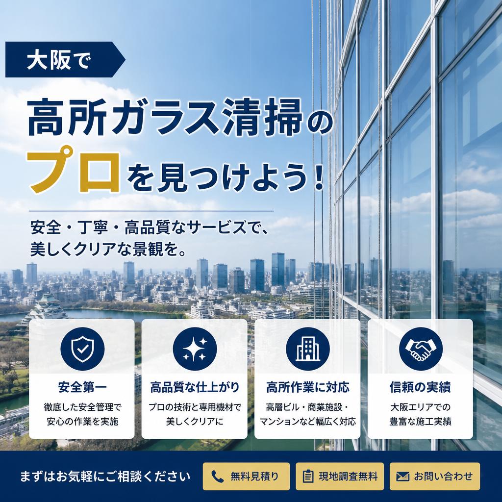 大阪で高所ガラス清掃のプロを見つけよう！