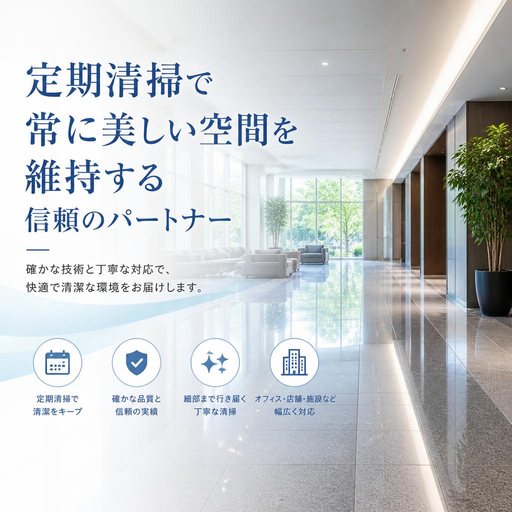 定期清掃で常に美しい空間を維持する信頼のパートナー